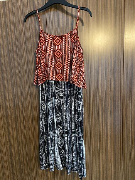 Midi letné vzorované šaty (38/m), f&f,38