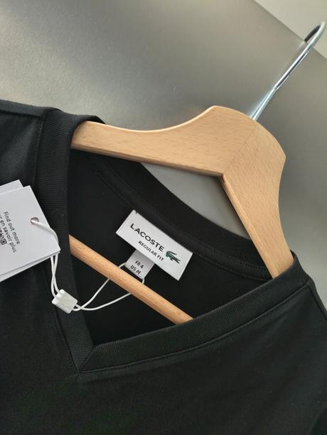 Lacoste čierne pánske bavlnené tričko m, lacoste,m