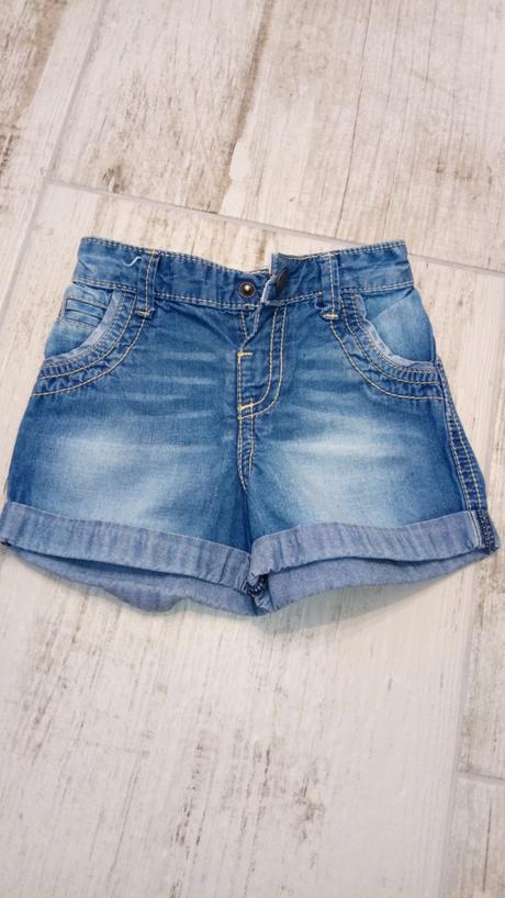 Tenučke riflove šortky pre dievcatko, f&f,74