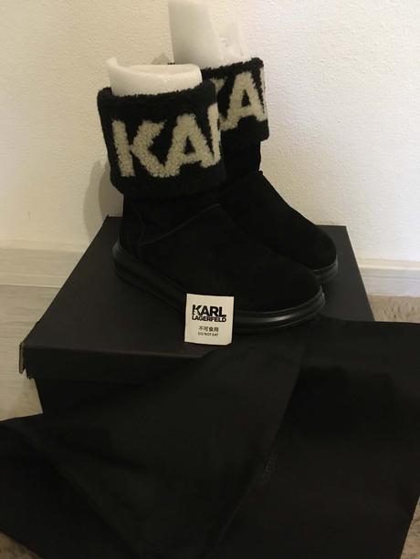 Karl lagerfeld kozene nepremokave cizmy-snehule, karl lagerfeld,38