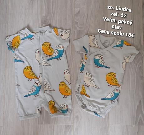 Lindex andulky veľ. 62 body+pyžamko, lindex,62