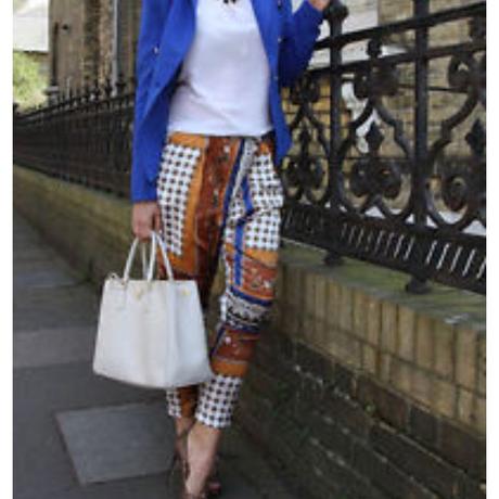 Voľné nohavice s potlačou ako na šatke, zara,xs