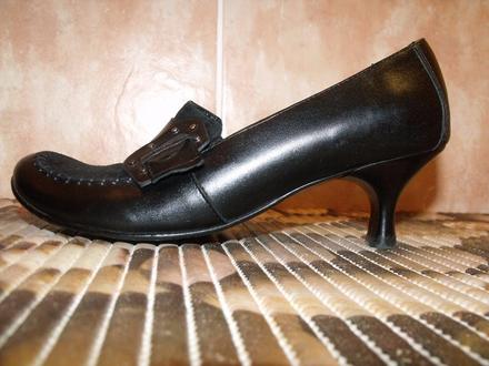 Retro kožené lodičky, 5 cm opätok, 37