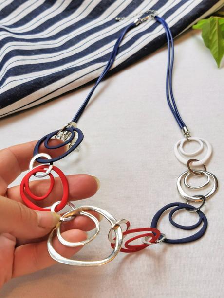 Bijou brigitte - dlhý trikolóra náhrdelník, bijou brigitte