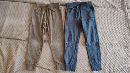 2 x tenšie tepláky, h&m,122