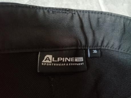 Softshell čierne kraťase alpinepro, v36, alpine pro,36