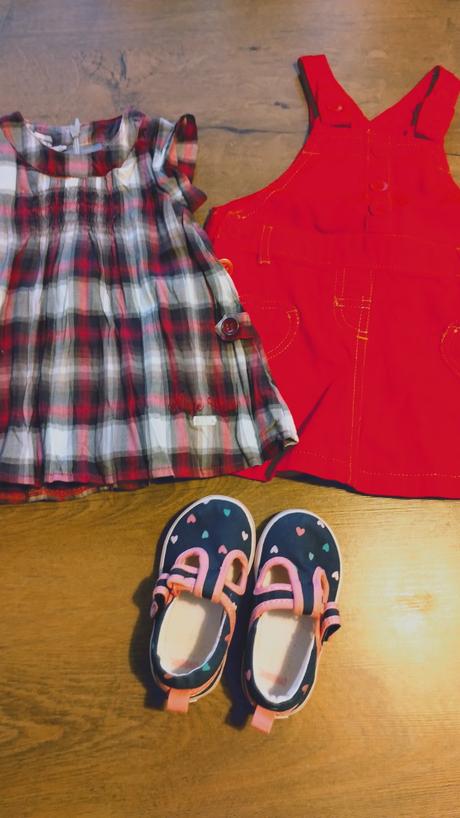 2 šaty na 5-9 mesiacov, topánočky, 68–80