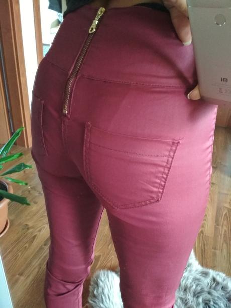 Moderné nohavice s vysokým sedom s/m, s