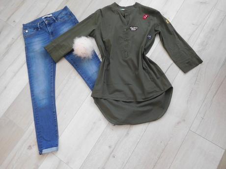 Dámska tmovo zelená košeľa s,, 38