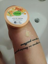 alverde olejovo-soľný telový peeling s bio rakytníkovým olejom, 250 g