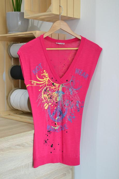 Ružové tričko s flitrami s, s