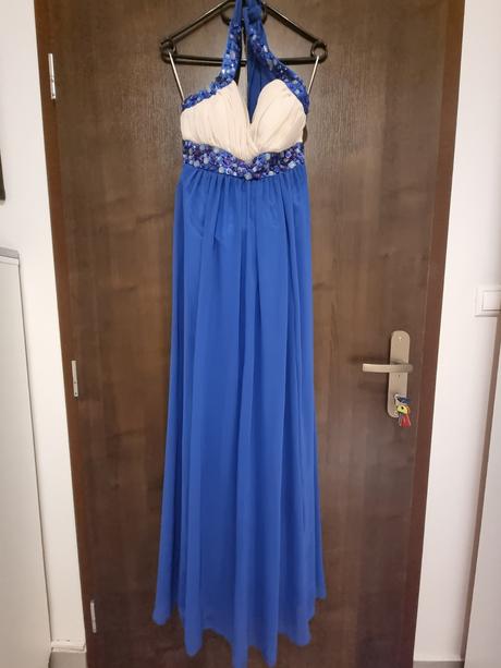 Kráľovsky modré spoločenské šaty, m