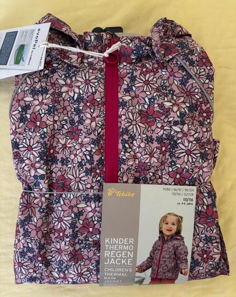 Nová tchibo termobunda kvietkovaná 110/116, tchibo,110
