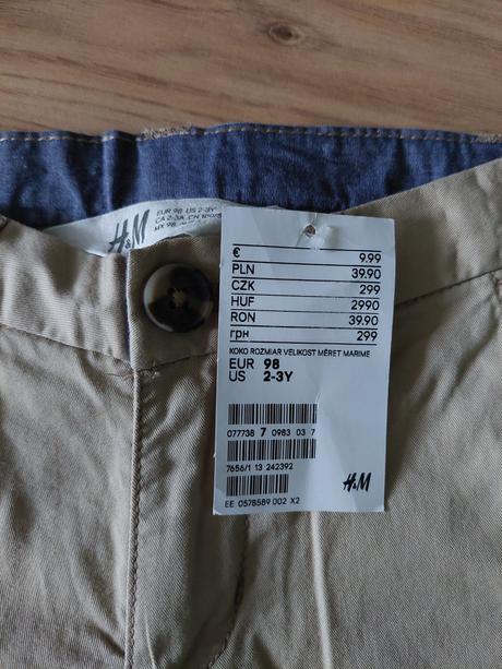 Nové h&m nohavice, h&m,98