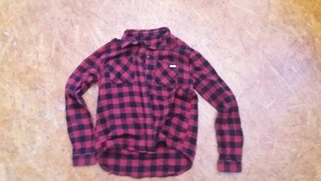 Kockovana cerveno/cierna kosielka, 158