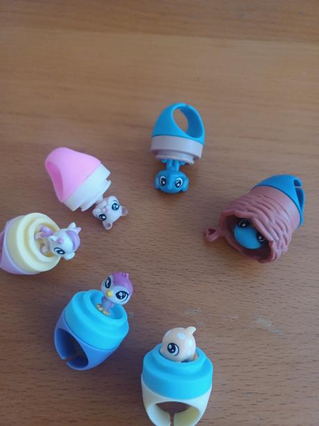 Prstienky s figúrkou zvieratka vnútri - lps, 