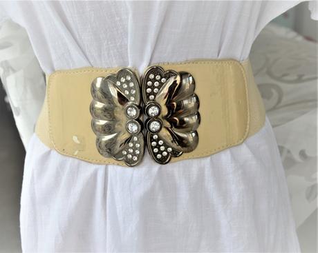 Elastický béžový opasok, 