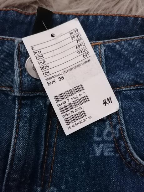 Riflove šortky h&m, vl. 36, h&m,36