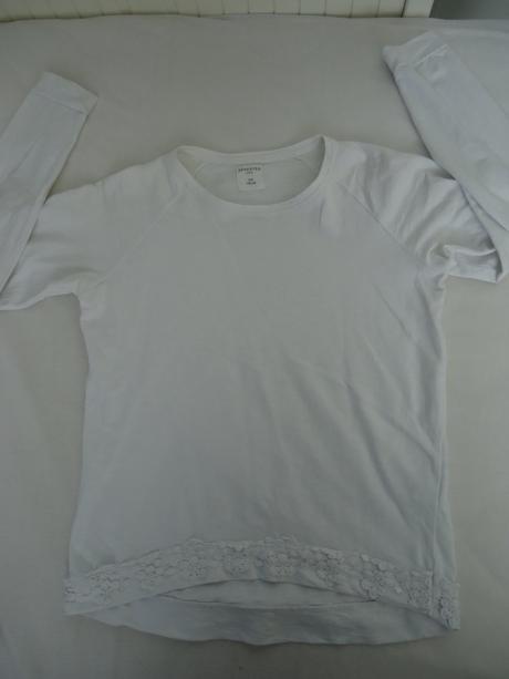 Biela mikina s krajkou vel.10-12 r, reserved,158