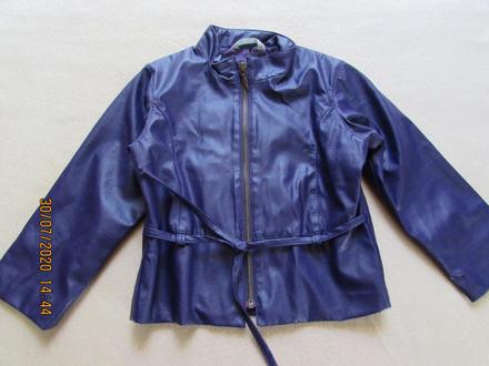 Koženková bunda fialová, marks & spencer,104