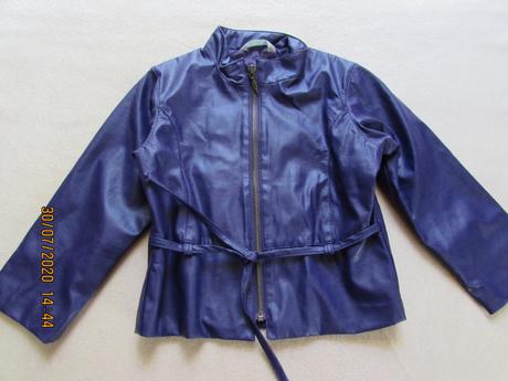 Koženková bunda fialová, marks & spencer,104