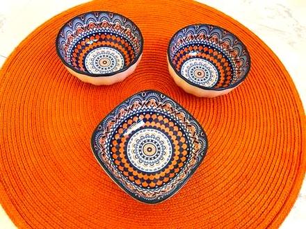 Porcelánové etno misky 3 ks, 