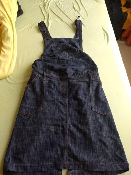 Tehotenská riflová sukňa na traky, s