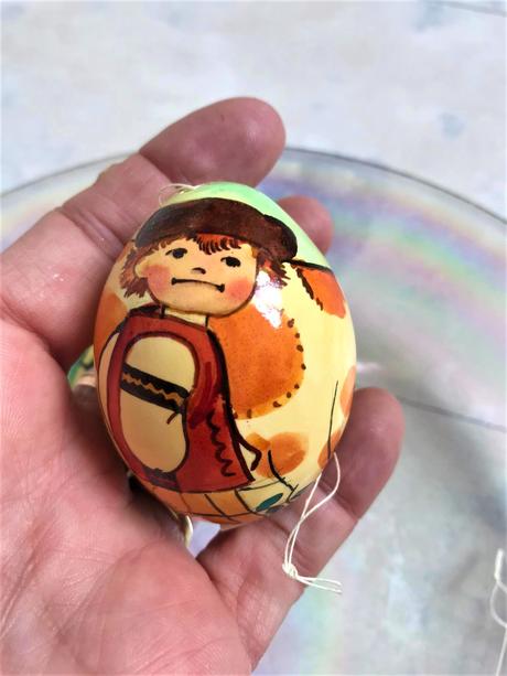 Ručne maľované lakovamé kraslice 4 ks,