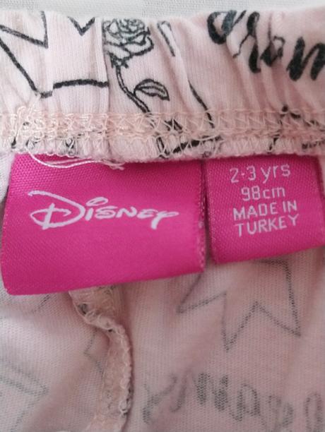 Dievčenské ružové pyžamové nohavice, motív, disney, disney,98
