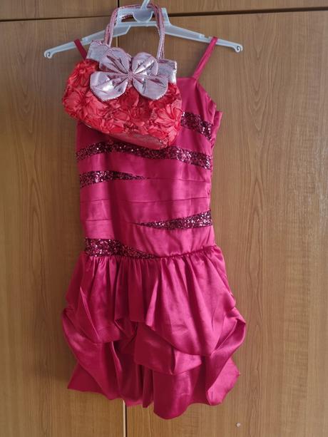 Dievčenské šaty 152 s kabelkou, 152