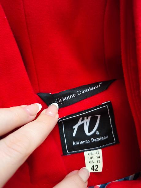 Luxusný vlnený kabát adrianno damianii, xl