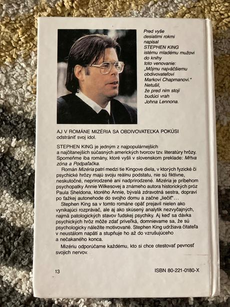 Mizéria king stephen-prvé vyd.1991, 