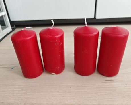 Sviečky 4ks červené, 