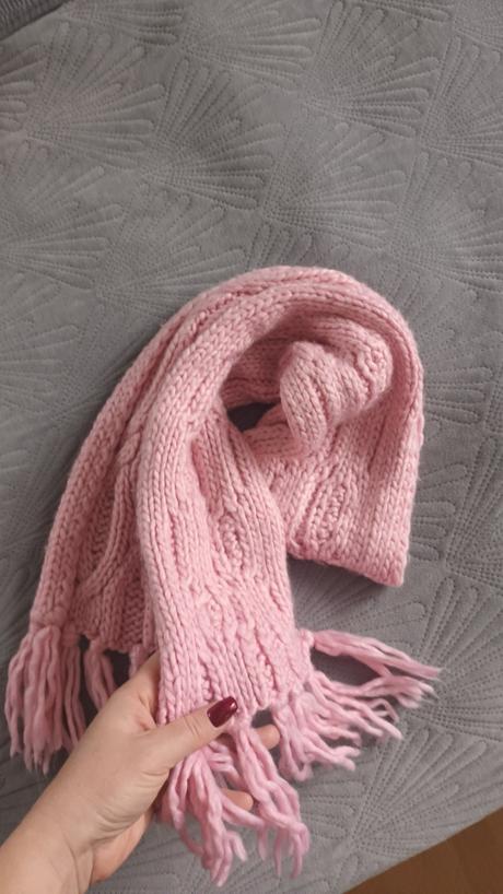 Ružový teplý šál, h&m