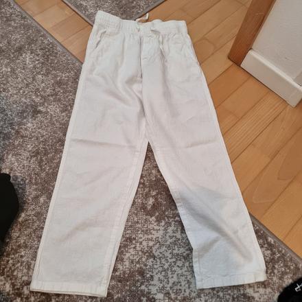 2x oblecene nohavice z lanovej zmesi, h&m,140