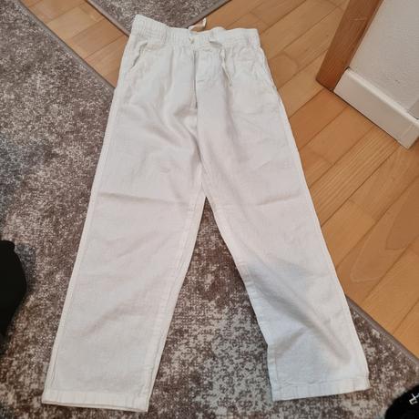 2x oblecene nohavice z lanovej zmesi, h&m,140