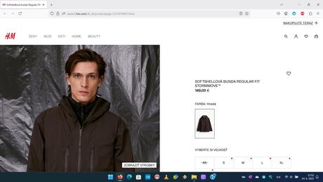 Zimná bunda hm, bombéra hm, h&m,l