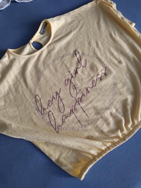 Žlté crop top tricko, 146