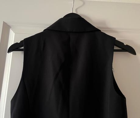 Čierne vestové minišaty/dlhšia vesta, zara, xs/34, zara,xs