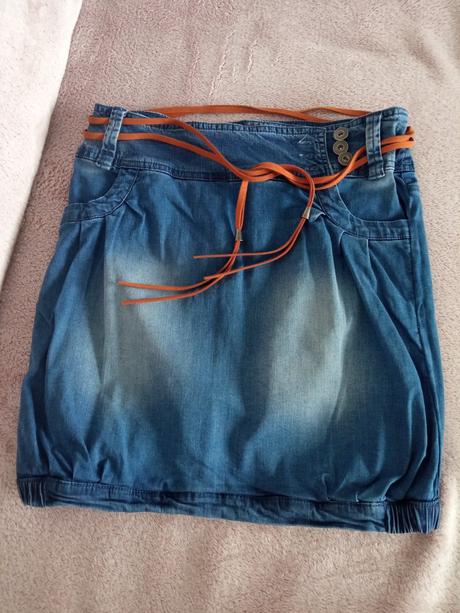 Riflové sukňa, bonprix,36