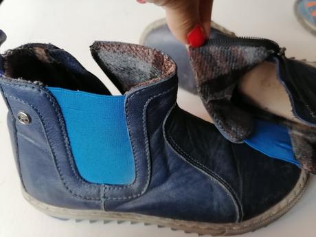 Kožené kotníkové mierne zateplené 32, 32