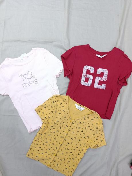 Set troch dievčenských tričiek, h&m,170