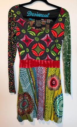 Desigual štýlové pestrofarebné šaty, desigual,l