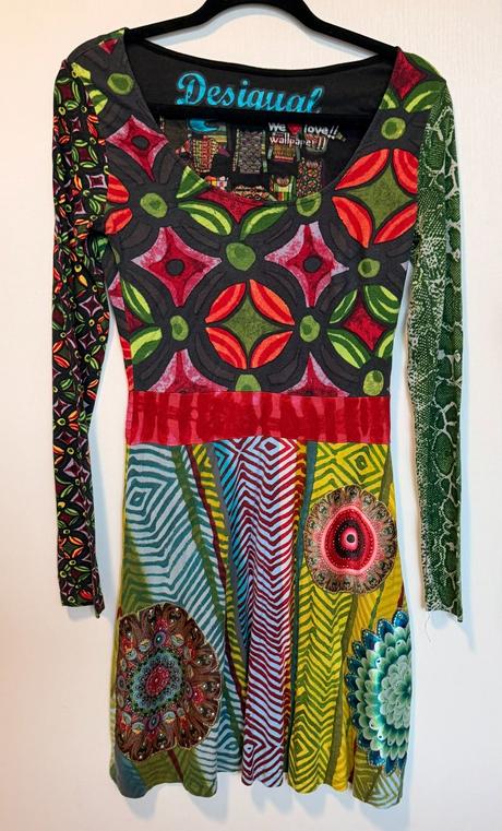 Desigual štýlové pestrofarebné šaty, desigual,l