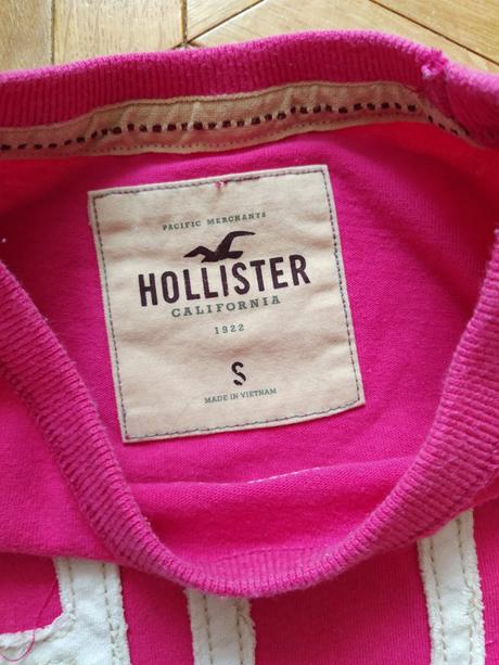 Cyklámenove voľne tričko veľ.s-m, hollister,m