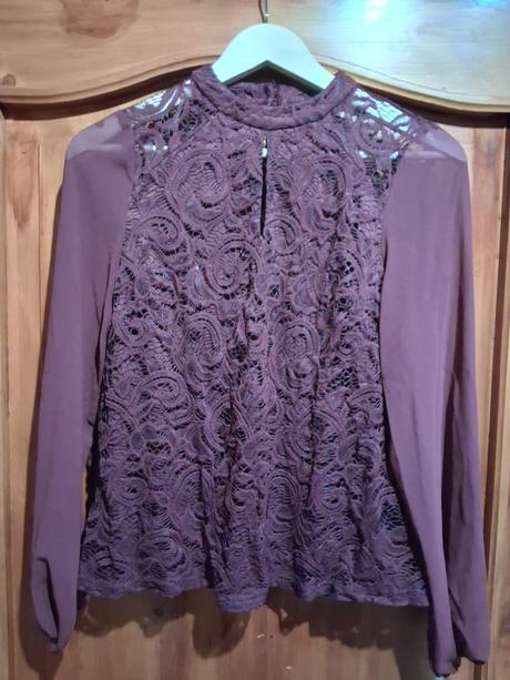 Blúzka-top čipkovaná, dorothy perkins,40