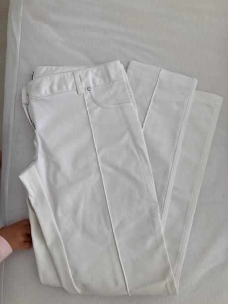 Biele nohavice 7/8 motivi, 40