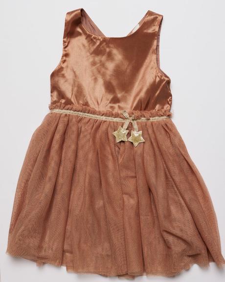 Slávnostné dievčenské šaty h&m medenej farby, h&m,104