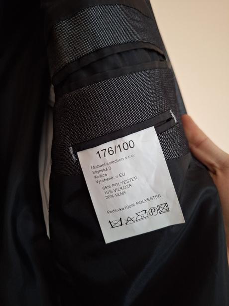 Sivý oblek zn.michael, m