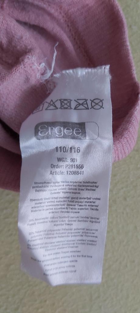 Pančuchy ružové 110/116, ergee,110